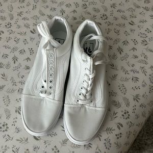 Old School White Vans